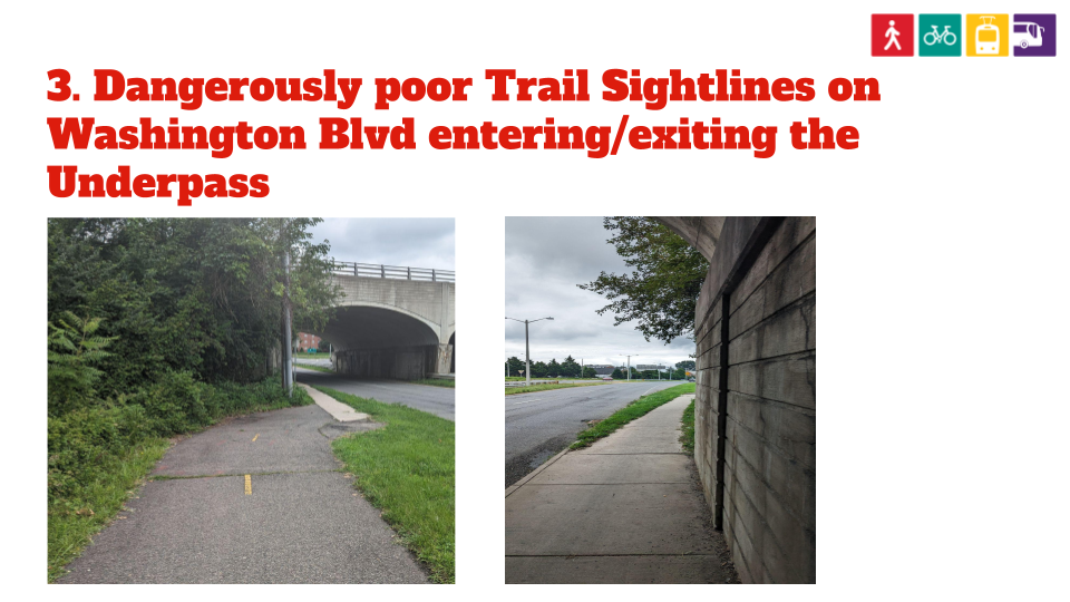 Fix the Arlington Blvd Trail / Washington Blvd Trail interchange